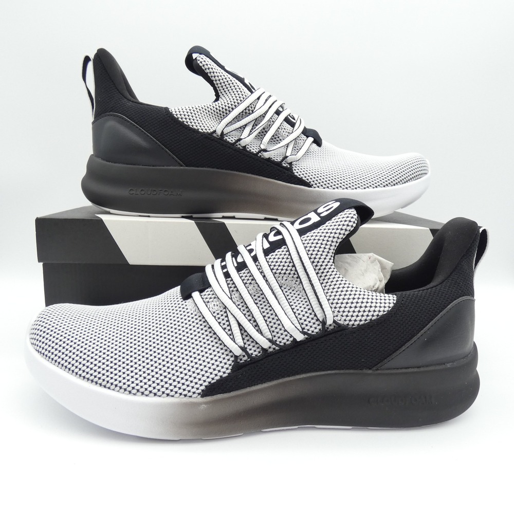 Adidas Lite Racer Adapt 7.0 Mens 12 Black White Slip On Sneakers IE6330